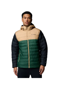 GIACCA IMBOTTITA CON CAPPUCCIO POWDER LITE DA UOMO RAIN FOREST CANOE BLACK 